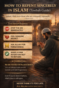 How to Repent Sincerely in Islam (Tawbah Guide)